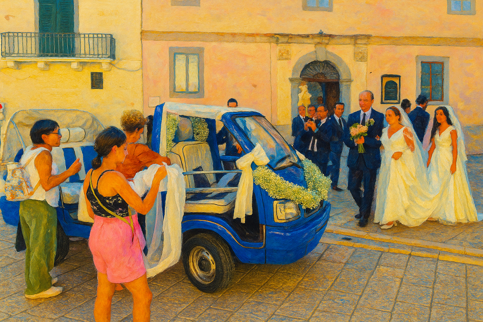 tuk tuk per matrimonio a matera